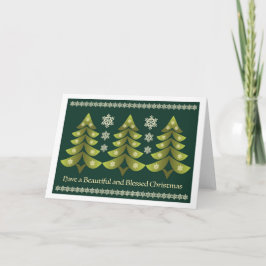 Vackert och blankt julkort kort