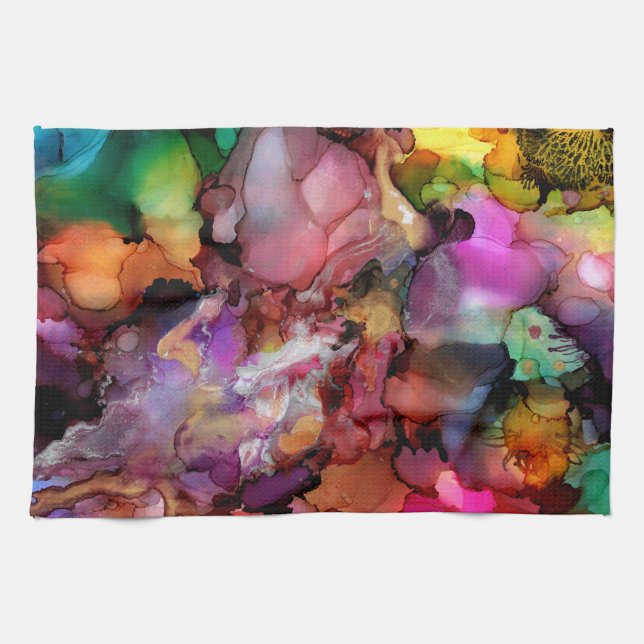 Vackert och färglöst Abstrakt Kitchen Towel Kökshandduk (Horisontell)