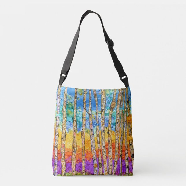 Vackert och färglöst Aspen Träd Tote Bag Axelväska (Baksida)