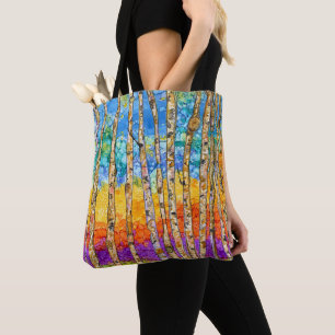 Vackert och färglöst Aspen Träd Tote Bag Tygkasse