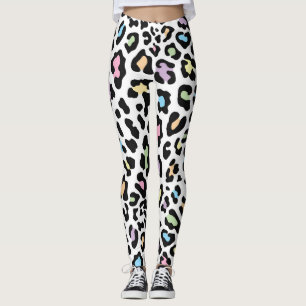 Vackert och färgstarkt Cheetah-utskrift Leggings