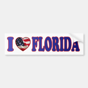 Vackert och patriotiskt jag Heart Florida - Sticke Bildekal