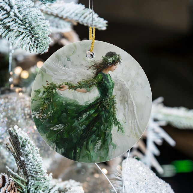 Vackert och unikt Grönt Angel Ornament (Skapare uppladdad)