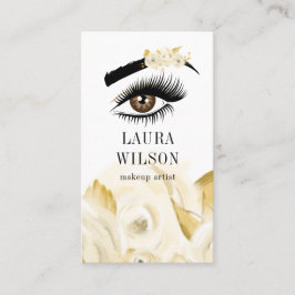 Vackert Öga med vit vattenfärg Blommor Visitkort