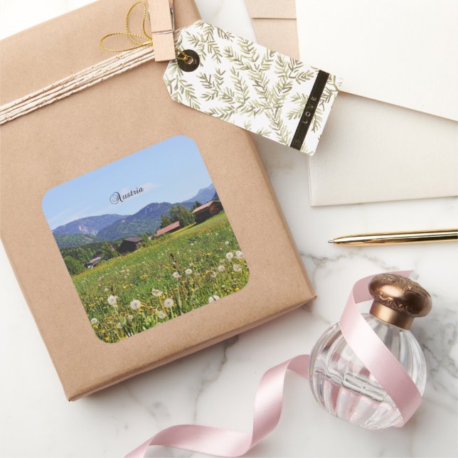 Vackert Österrike Fyrkantigt Klistermärke (Gifting)