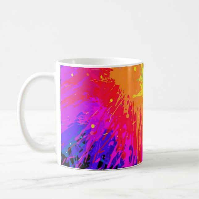 Vackert Paint Stänk Coffee Mugg (Vänster)