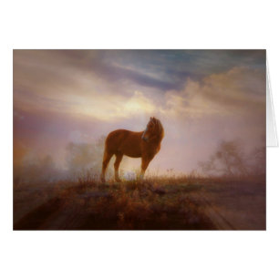 Vackert Palomino Mustang Blank Note-kort Hälsningskort