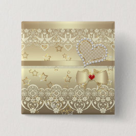 Vackert pärlkärl pärlor glitter snöre, gyllene hjä knapp