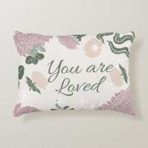 Vackert pastel Du är älskad i blommigten Rosa