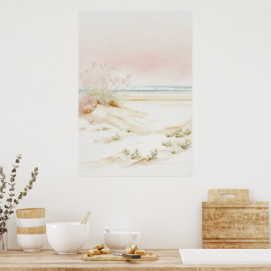Vackert pastelllandskap poster