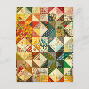 Vackert Patchwork Vykort