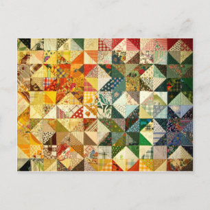 Vackert Patchwork Vykort