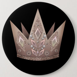 Vackert pearl pärlor glitter krona guldbrons knapp