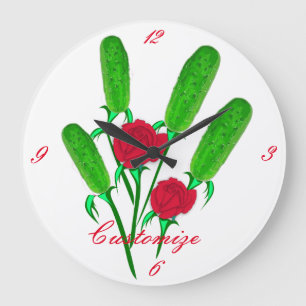 Vackert Pickle Bouquet med RosesThunder_Cove Stor Klocka