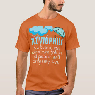 Vackert Pluviophile Älskare i Rain T Shirt