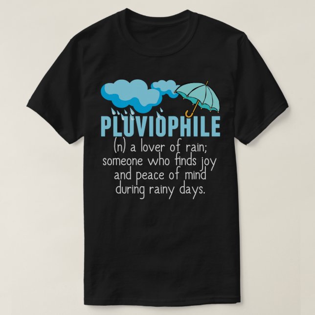 Vackert Pluviophile Älskare i Rain T Shirt (Design framsida)