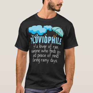 Vackert Pluviophile Älskare i Rain T Shirt