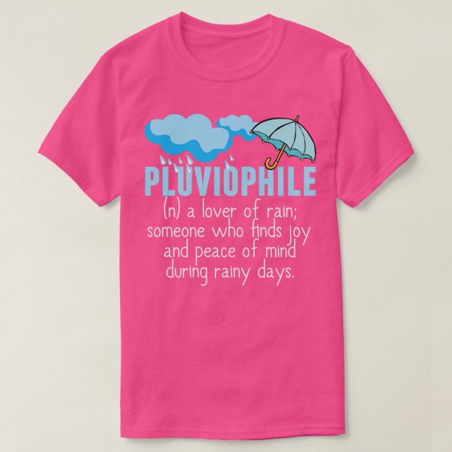 Vackert Pluviophile Älskare i Rain T Shirt (Design framsida)