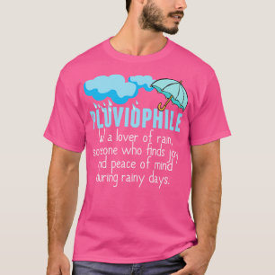 Vackert Pluviophile Älskare i Rain T Shirt