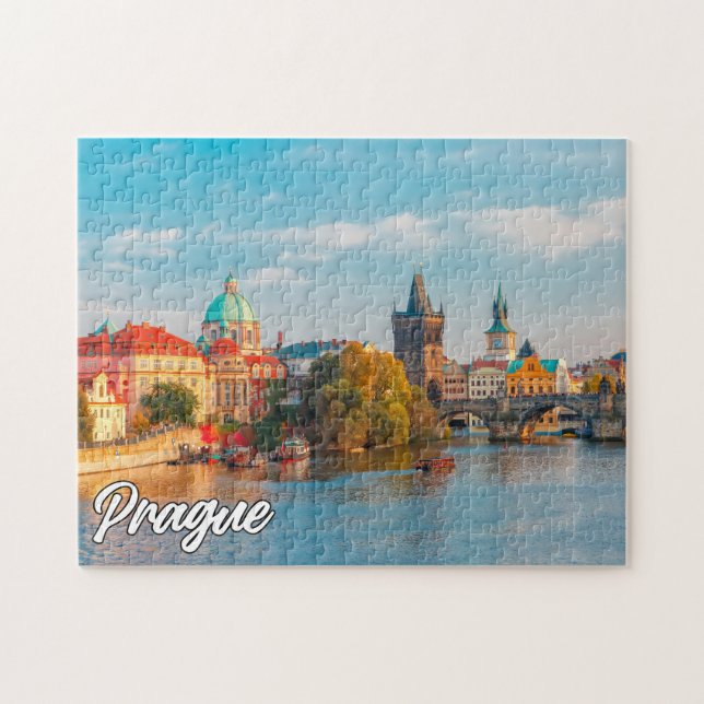 Vackert Prag, Tjeckien Pussel (Horisontell)