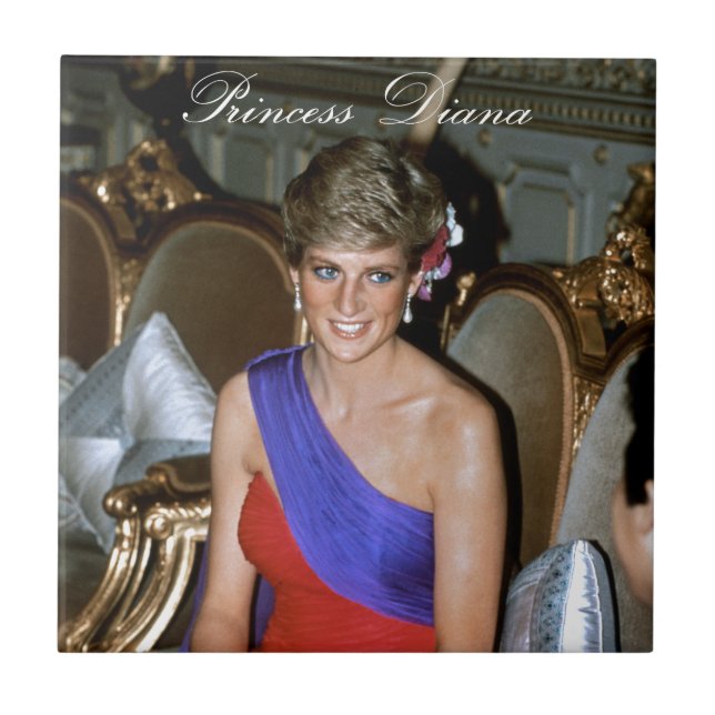 Vackert! Princess Diana Thailand 1988 Kakelplatta (Framsidan)