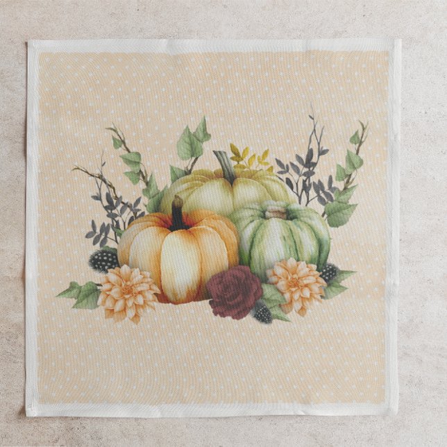 Vackert Pumpkin Fall Thanksgiving Watercolor Pappersservett (Skapare uppladdad)