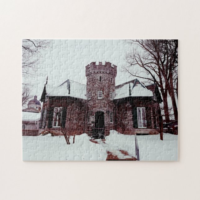 Vackert! Pussel - Castle Home in Winter (Horisontell)