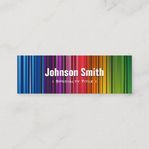 Vackert Rainbow Färg - Contemporary Colorful Mini Visitkort