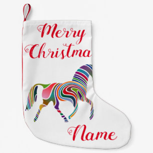 Vackert Rainbow Färg Horse Thunder_Cove Liten Julstrumpa