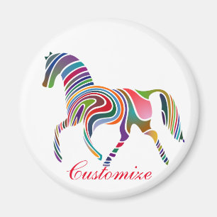 Vackert Rainbow Färg Horse Thunder_Cove Magnet