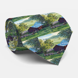 Vackert Ranch-scen med färgstark stapel Slips