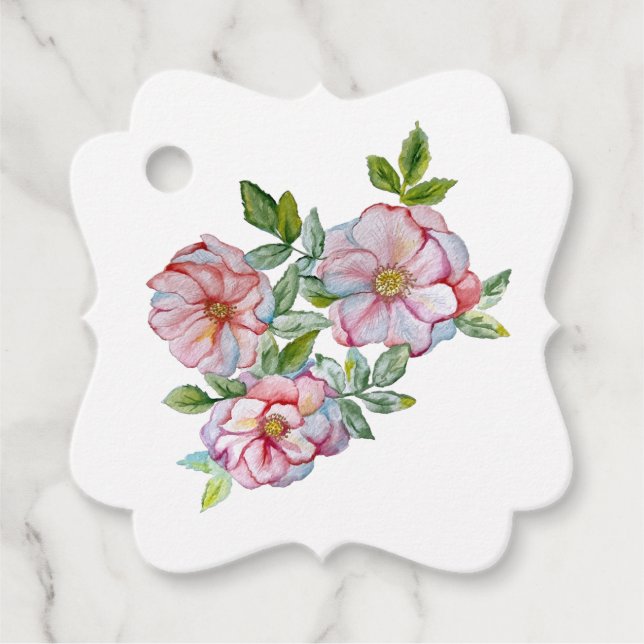 Vackert, realistiskt ro. gåvor etiketter (Framsida)