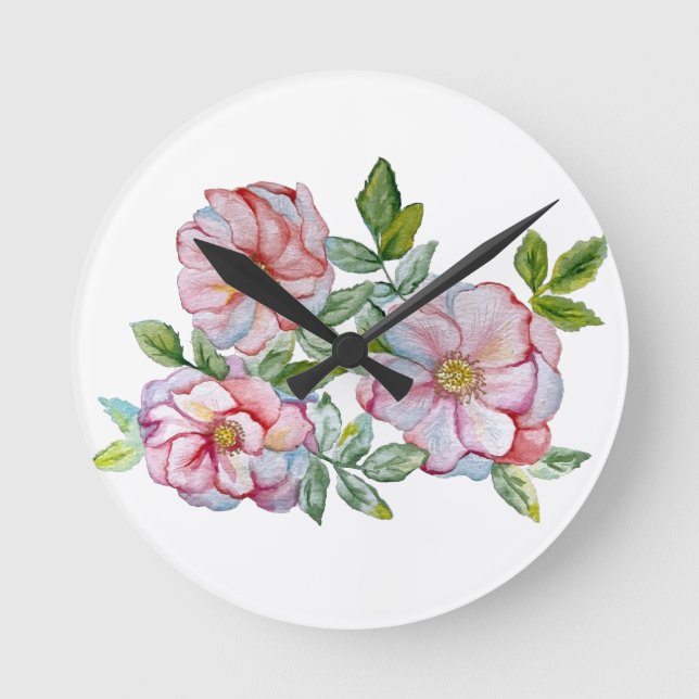 Vackert, realistiskt ro. rund klocka (Framsida)