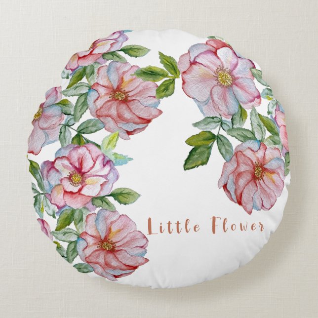 Vackert, realistiskt ro. rund kudde (Framsidan)