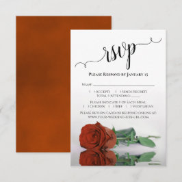 Vackert reflekterande av Rust Orange Ro Bröllop OSA Kort