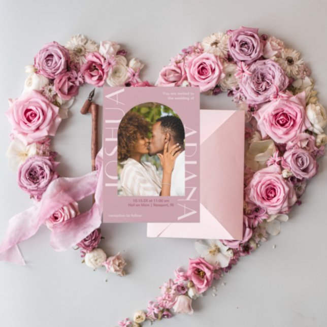 Vackert Ro 2 Photo Bröllop Inbjudningar (Skapare uppladdad)