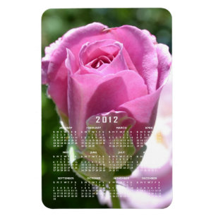 Vackert Ro Bud Calendar Magnet