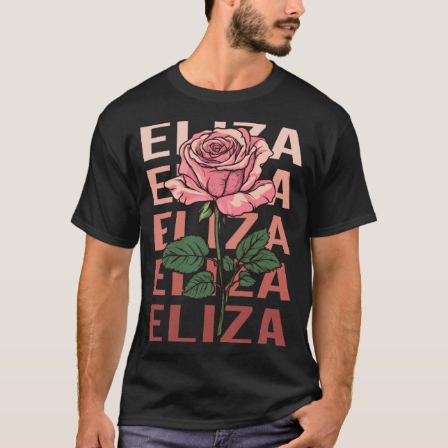 Vackert Ro - Eliza Namn T Shirt (Framsida)