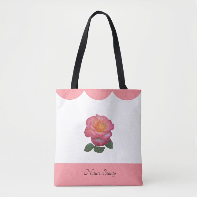 Vackert Ro Flower Nature Tygkasse (Framsida)