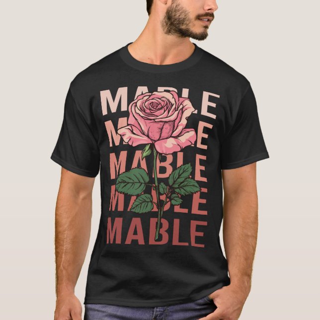 Vackert Ro - Mable Namn T Shirt (Framsida)