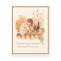 Vackert rödhårigt barn med Kitten Cat-citat