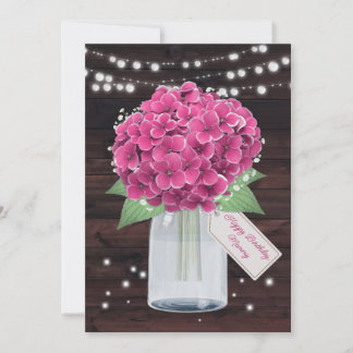 Vackert Rosa Blommigt Birthday Card för Mamma Kort