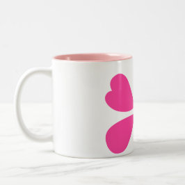 Vackert Rosa Butterfly-flyg Två-Tonad Mugg