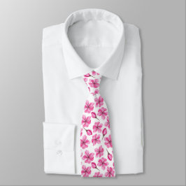 Vackert Rosa Cherry Blommar| Necktie Slips