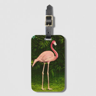 Vackert rosa flamingo bagagebricka