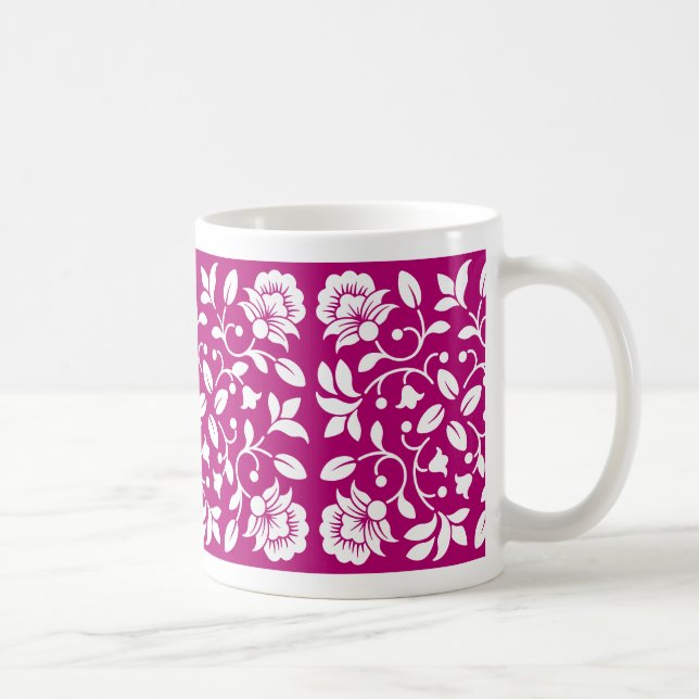 Vackert Rosa och vitt Kaffemugg (Höger)