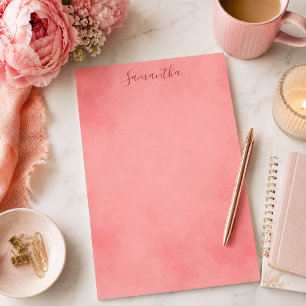 Vackert Rosa Parchment Stationery Brevpapper
