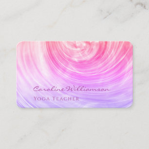 Vackert Rosa Pastel Swirl Snäcka Yoga Teacher Visitkort