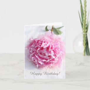 Vackert rosa peony, hälsningskort för personlig kort