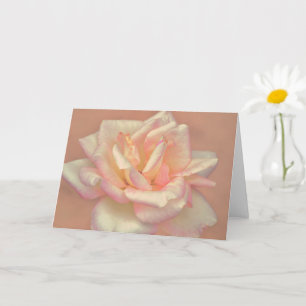 Vackert Rosa ros Flower Art-anteckningskort Kort